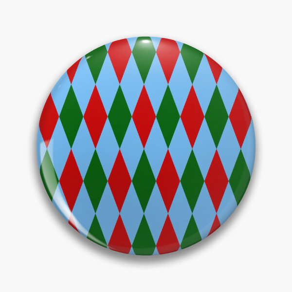 Item preview, Red Green On Light Blue Harlequin Diamonds Pattern   designed and sold by PatternTitan.