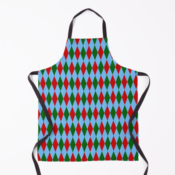 Item preview, Red Green On Light Blue Harlequin Diamonds Pattern   designed and sold by PatternTitan.