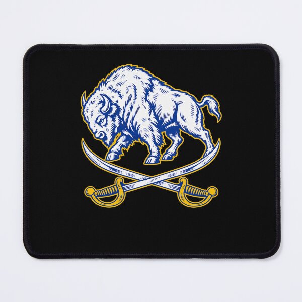 Item preview, Buffalo Bills White Buffalo Crossed Sabers Blue Yellow Classic designed and sold by Cuiroblinda.