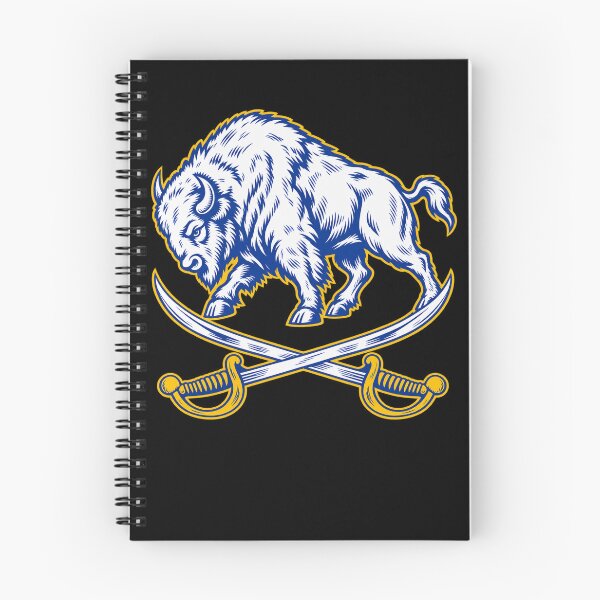 Item preview, Buffalo Bills White Buffalo Crossed Sabers Blue Yellow Classic designed and sold by Cuiroblinda.