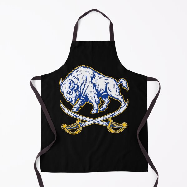 Item preview, Buffalo Bills White Buffalo Crossed Sabers Blue Yellow Classic designed and sold by Cuiroblinda.