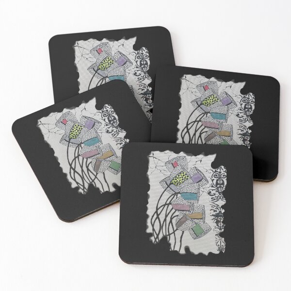 Item preview, Avant Garde Abstract Flowers – Baroque Patchwork Floral Art designed and sold by NB-Artmagic.