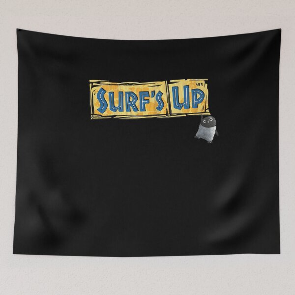 Item preview, Surf's Up Penguin Surfing designed and sold by ChristiPeta.