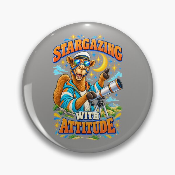 Item preview, Stargazing with Attitude – Funny Hobbies and Pastimes T-Shirt – Funny Camel T-Shirt Animal Graphic Camel T-Shirt designed and sold by Camel & Quirk.