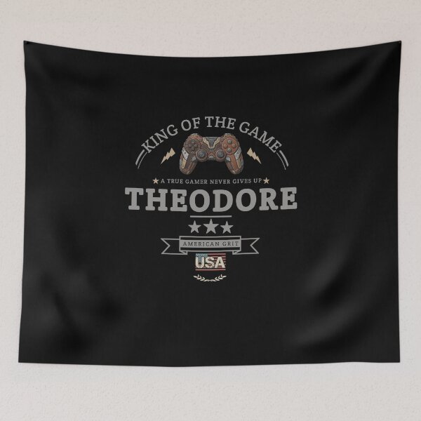 Item preview, Name Of Theodore With Game Controller For Gamers Fans. designed and sold by KIDS FASHION.