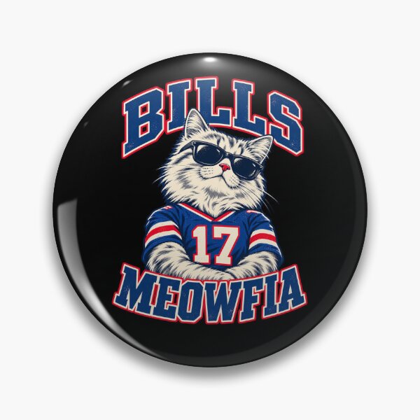 Item preview, Bills Meowfia Cat Sunglasses Number 17 Jersey Cool Pose designed and sold by Cuiroblinda.