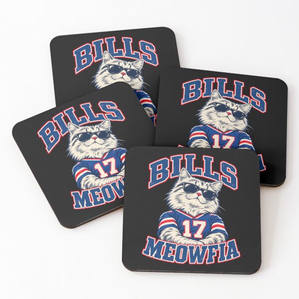 Item preview, Bills Meowfia Cat Sunglasses Number 17 Jersey Cool Pose designed and sold by Cuiroblinda.