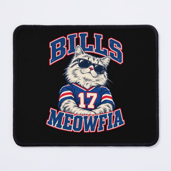 Item preview, Bills Meowfia Cat Sunglasses Number 17 Jersey Cool Pose designed and sold by Cuiroblinda.