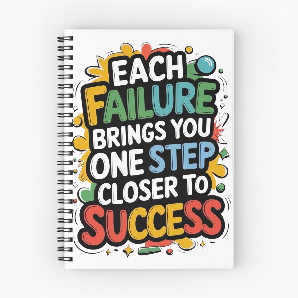 Item preview, "Each Failure Brings You One Step Closer to Success" Motivational Typography designed and sold by CreativeNest Prints.