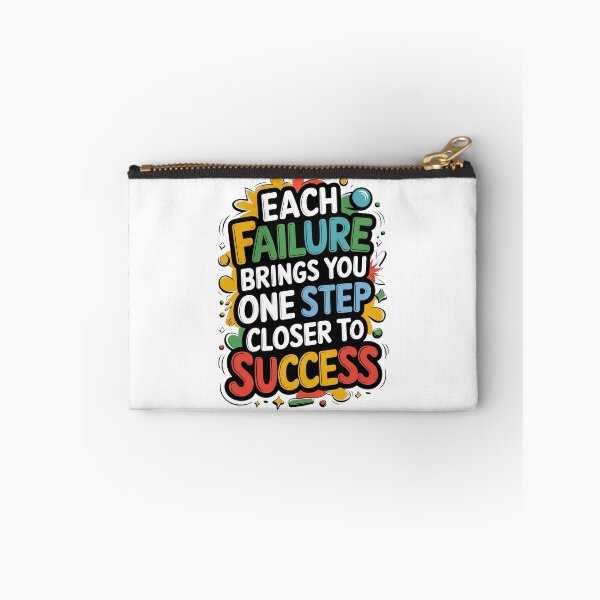 Item preview, "Each Failure Brings You One Step Closer to Success" Motivational Typography designed and sold by CreativeNest Prints.