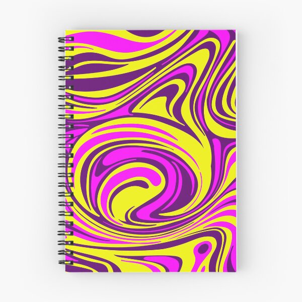 Item preview, Psychedelic 70s Swirl Pattern Neon Pink Yellow & Purple Groovy Waves designed and sold by JRRTs.