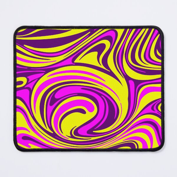 Item preview, Psychedelic 70s Swirl Pattern Neon Pink Yellow & Purple Groovy Waves designed and sold by JRRTs.