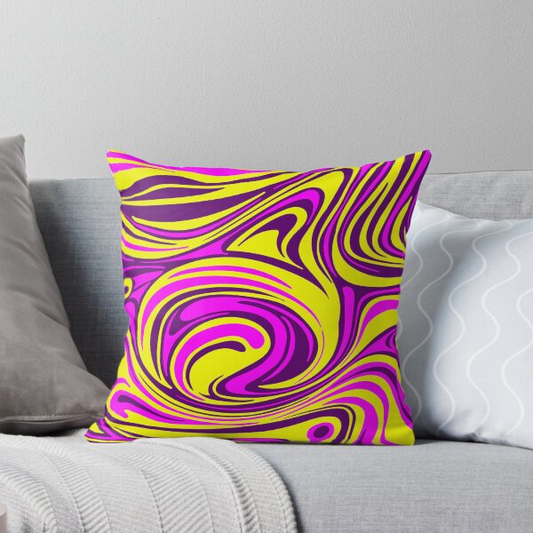 Item preview, Psychedelic 70s Swirl Pattern Neon Pink Yellow & Purple Groovy Waves designed and sold by JRRTs.