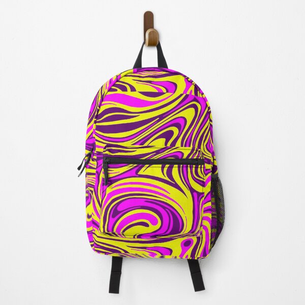 Item preview, Psychedelic 70s Swirl Pattern Neon Pink Yellow & Purple Groovy Waves designed and sold by JRRTs.