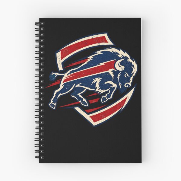 Item preview, Buffalo Bills Charging Buffalo Inside Shield Red Blue White designed and sold by Cuiroblinda.