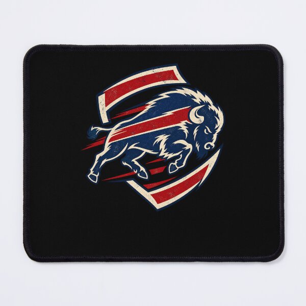 Item preview, Buffalo Bills Charging Buffalo Inside Shield Red Blue White designed and sold by Cuiroblinda.