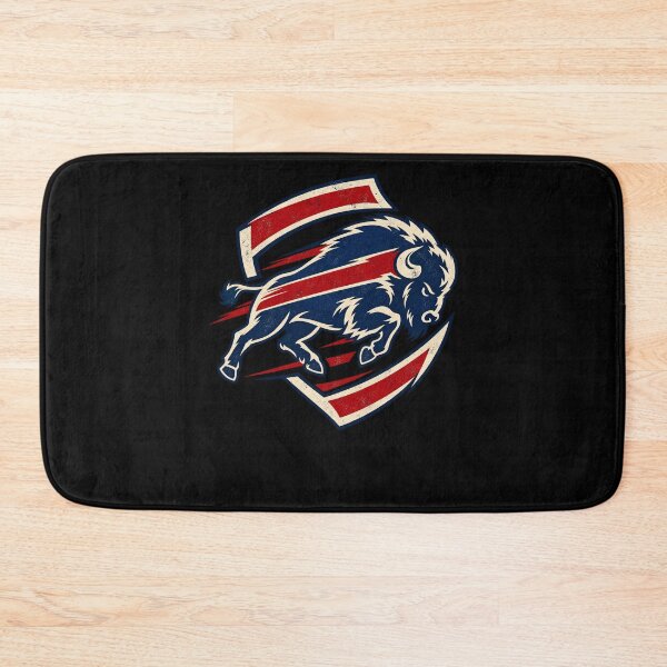 Item preview, Buffalo Bills Charging Buffalo Inside Shield Red Blue White designed and sold by Cuiroblinda.