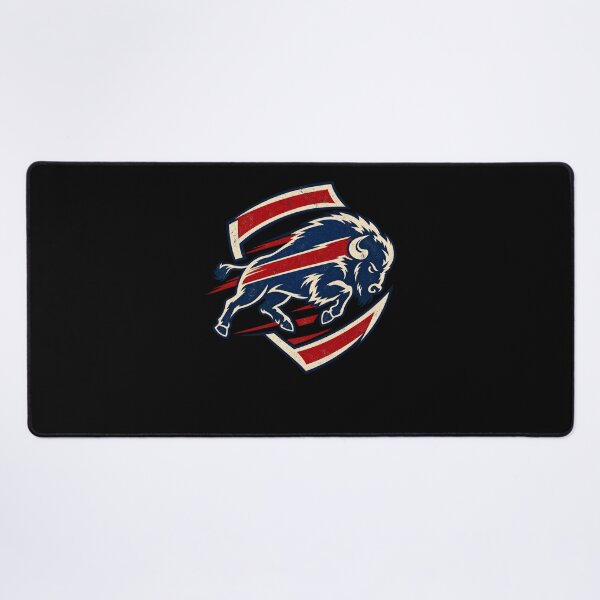Item preview, Buffalo Bills Charging Buffalo Inside Shield Red Blue White designed and sold by Cuiroblinda.