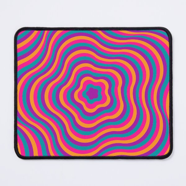 Item preview, Retro 70s Wavy Stripes Psychedelic Groovy Pink Orange Teal Pattern designed and sold by JRRTs.