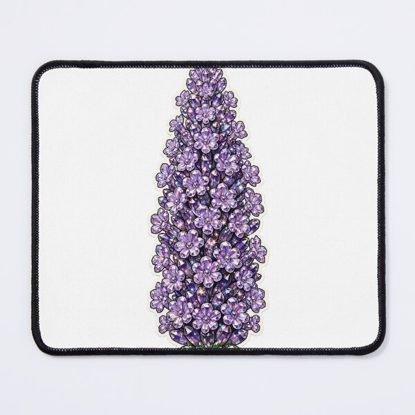 Item preview, Purple Lavender Crystal Sticker - Amethyst Flower Spike designed and sold by FineLineBotanical .