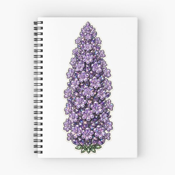 Item preview, Purple Lavender Crystal Sticker - Amethyst Flower Spike designed and sold by FineLineBotanical .