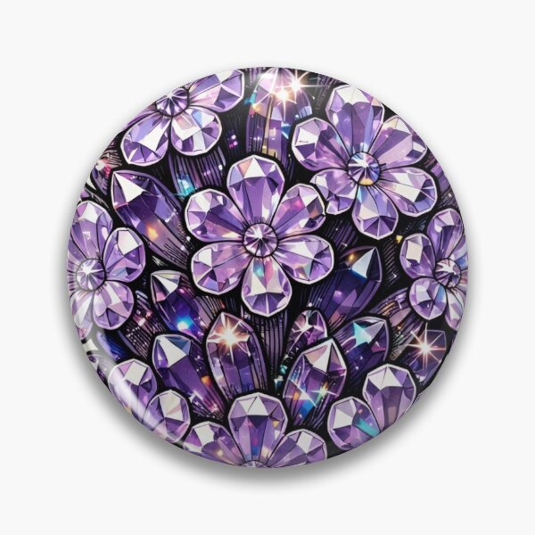 Item preview, Purple Lavender Crystal Sticker - Amethyst Flower Spike designed and sold by FineLineBotanical .