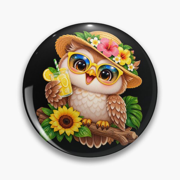 Item preview, Cute Summer Owl with Lemonade – Funny Owl in Sunglasses designed and sold by Haji Kamora.