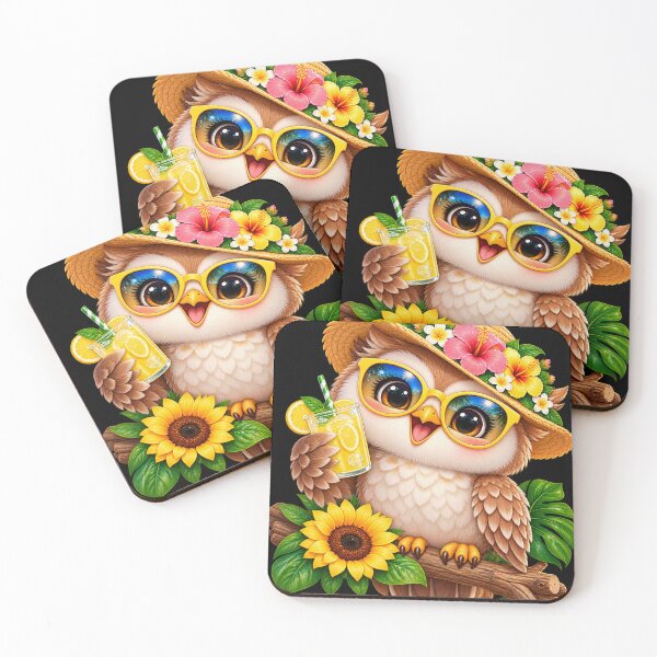Item preview, Cute Summer Owl with Lemonade – Funny Owl in Sunglasses designed and sold by Haji  Kamora.