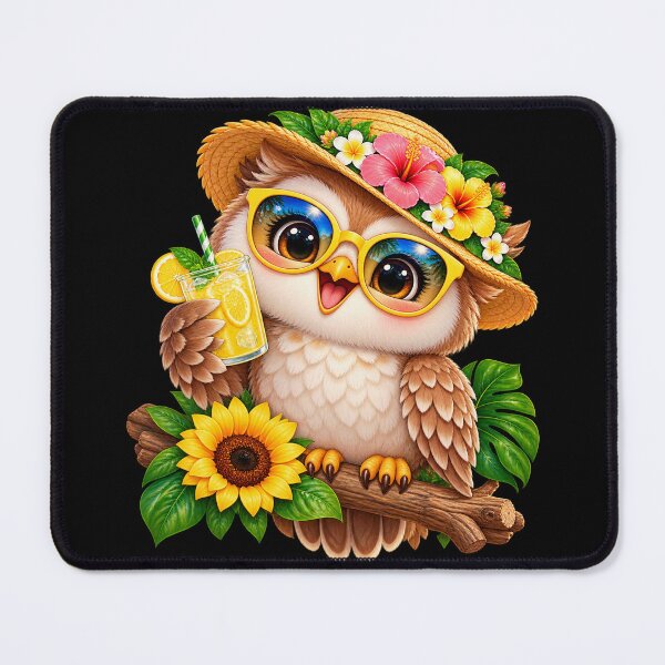 Item preview, Cute Summer Owl with Lemonade – Funny Owl in Sunglasses designed and sold by Haji Kamora.