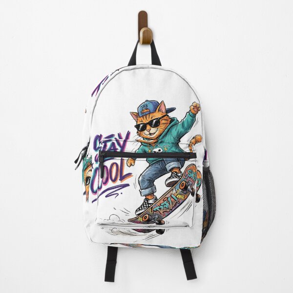 Item preview, Stay Cool Skater Cat Skateboard Graffiti Style designed and sold by CreativeBrains7.