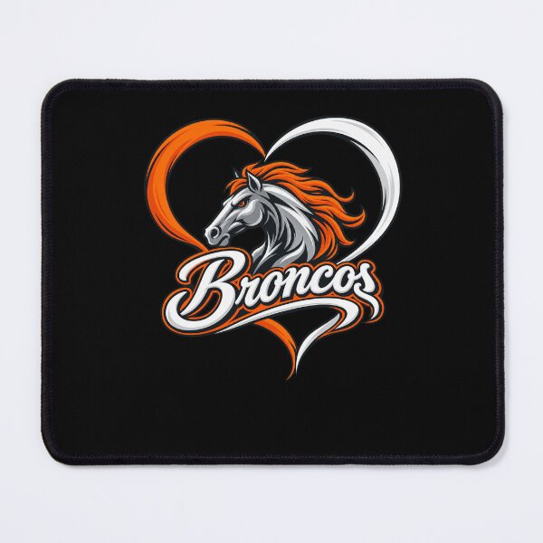Item preview, Denver Broncos Heart Horse Head Orange White Script Logo designed and sold by Cuiroblinda.