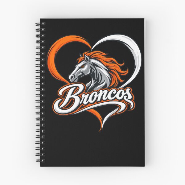 Item preview, Denver Broncos Heart Horse Head Orange White Script Logo designed and sold by Cuiroblinda.