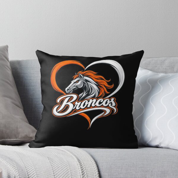 Item preview, Denver Broncos Heart Horse Head Orange White Script Logo designed and sold by Cuiroblinda.