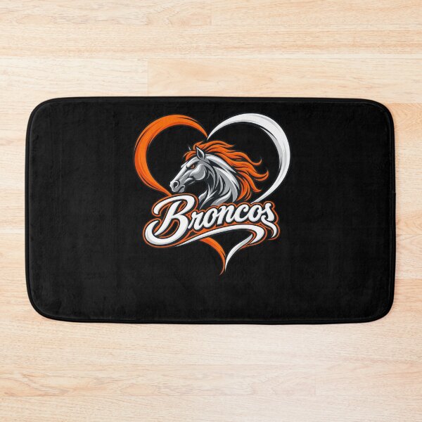 Item preview, Denver Broncos Heart Horse Head Orange White Script Logo designed and sold by Cuiroblinda.