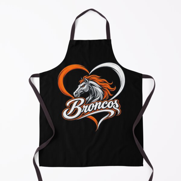 Item preview, Denver Broncos Heart Horse Head Orange White Script Logo designed and sold by Cuiroblinda.