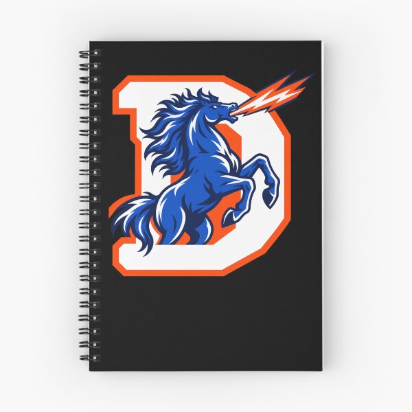 Item preview, Denver Broncos Blue Rearing Horse Lightning Bolt Big D designed and sold by Cuiroblinda.