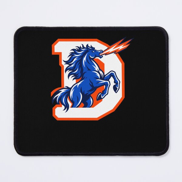 Item preview, Denver Broncos Blue Rearing Horse Lightning Bolt Big D designed and sold by Cuiroblinda.