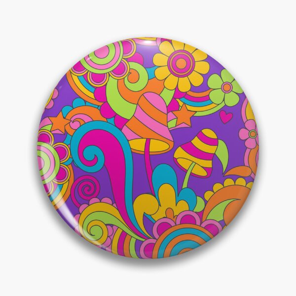 Item preview, Groovy 70s Psychedelic Pattern Retro Flowers, Mushrooms, Rainbows & Swirls designed and sold by JRRTs.