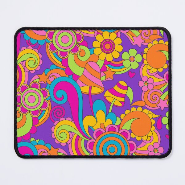 Item preview, Groovy 70s Psychedelic Pattern Retro Flowers, Mushrooms, Rainbows & Swirls designed and sold by JRRTs.