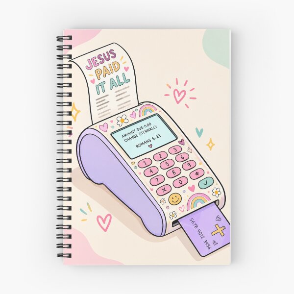 Item preview, Jesus Paid It All Card Machine – Cute Christian Illustration Design designed and sold by EatPrayLive.
