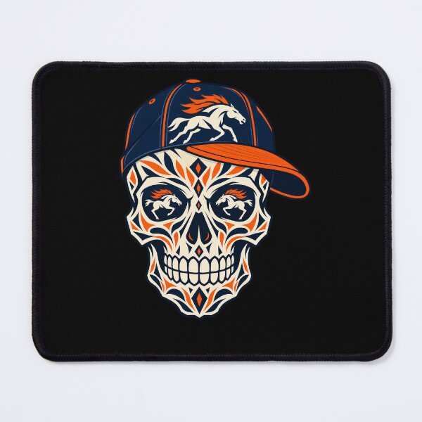 Item preview, Denver Broncos Sugar Skull Cap Horse Eyes Day Of The Dead designed and sold by Cuiroblinda.