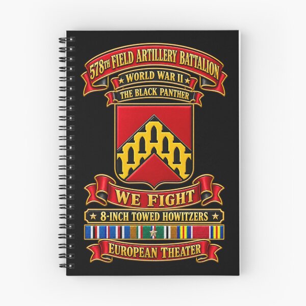 Item preview, 578th Field Artillery Battalion - We fight - The Black Panther - 8 Inch Towed Howitzer w EUR SVC WWII - 3D - transparent designed and sold by Military Insignia Products.