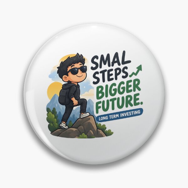 Item preview, Small Steps Bigger Future – Long Term Investor Quote, Investing Mindset & Wealth Building Gift designed and sold by sugoonfinarts.