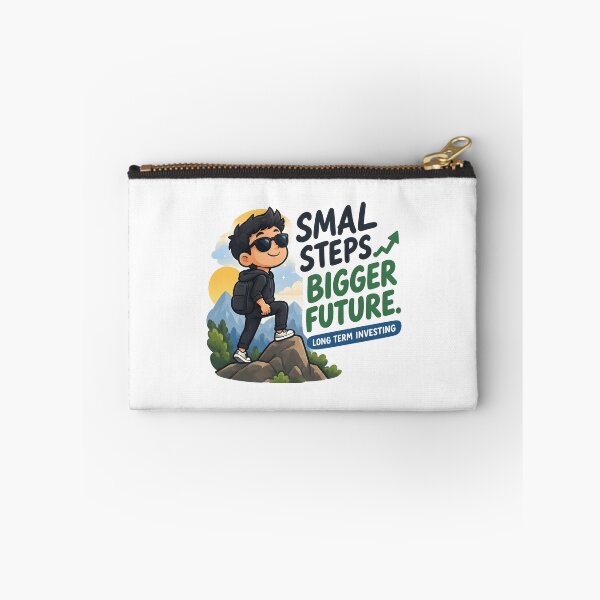 Item preview, Small Steps Bigger Future – Long Term Investor Quote, Investing Mindset & Wealth Building Gift designed and sold by sugoonfinarts.