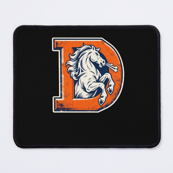 Item preview, Denver Broncos Vintage Orange D White Rearing Horse Distressed designed and sold by Cuiroblinda.