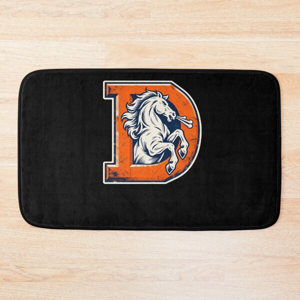 Item preview, Denver Broncos Vintage Orange D White Rearing Horse Distressed designed and sold by Cuiroblinda.