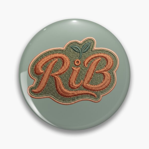 Item preview, Vintage Organic Script RiB Botanical Patch Emblem designed and sold by Rib-Brand.