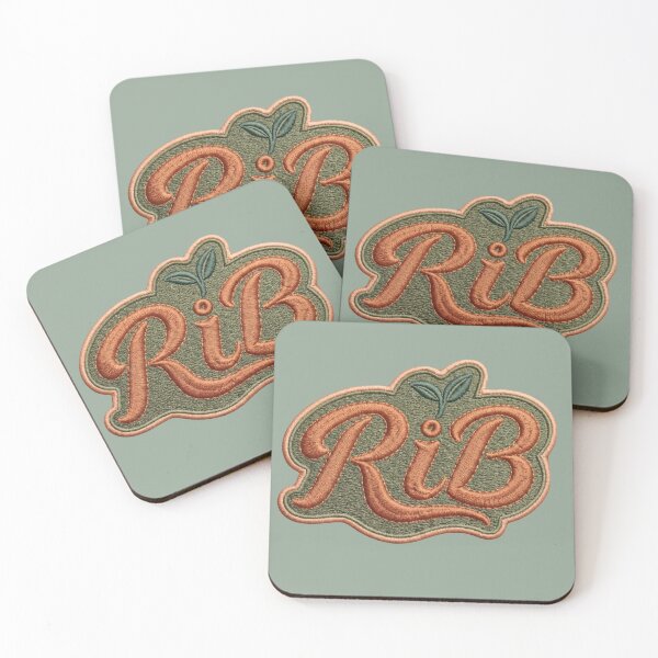 Item preview, Vintage Organic Script RiB Botanical Patch Emblem designed and sold by Rib-Brand.