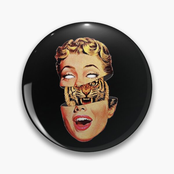 Item preview, Surreal Tiger Woman Vintage Collage designed and sold by ChristiPeta.