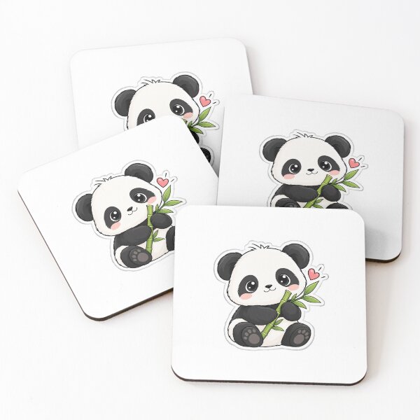 Item preview, Cute Panda Bamboo Sticker | Kawaii Panda Hugging Bamboo designed and sold by PopStickerLab22.